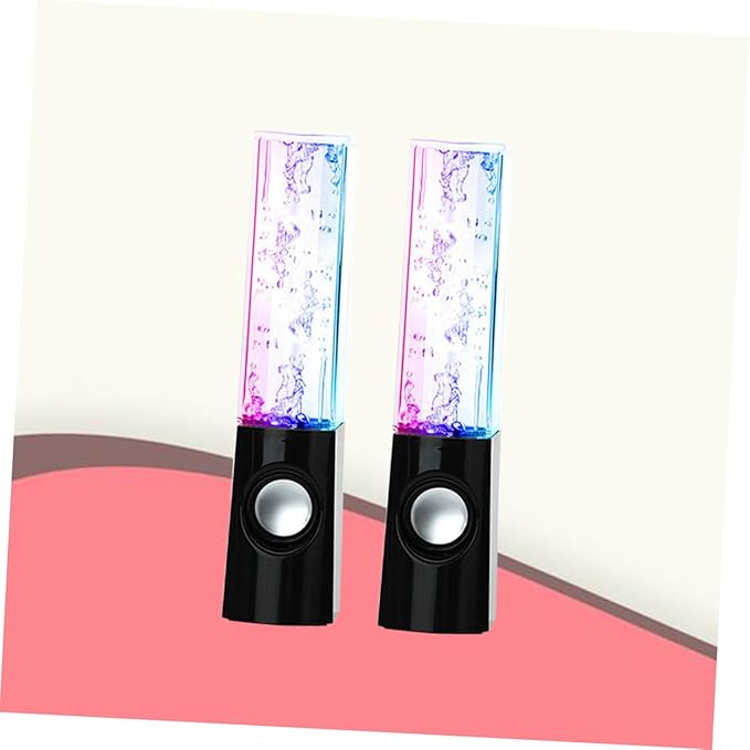 LED Fountain Speakers Colorful Sound Speakers for PC and Laptop Stereo Sound for Parties and Home Use