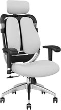 Gaming Chair with Footrest Office Chair High Back Ergonomic Computer Chair with Lumbar Support Task Chair Reclining Computer Chair Gaming Video White