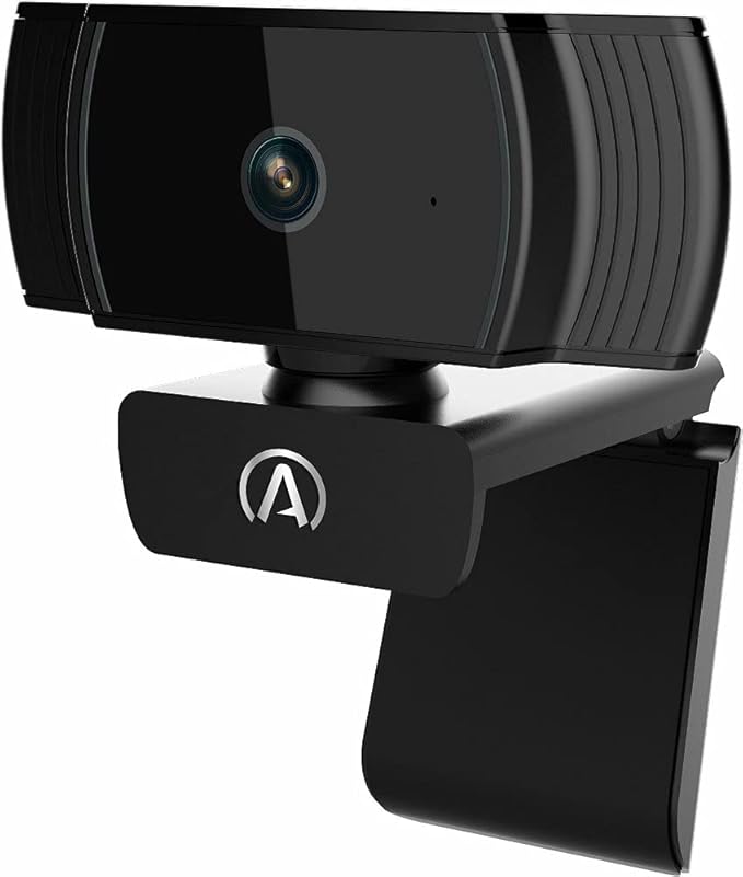 Andrea Communications W-300AF Full 1080P Webcam with Auto Focus and Desktop Tripod Included. Black