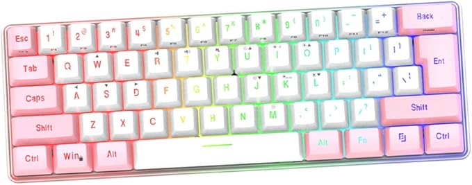 Compact Key RGB Mechanical Gaming Keyboard Keyboard Vibrant Backlight for Gamers and Efficient Workspaces and Design