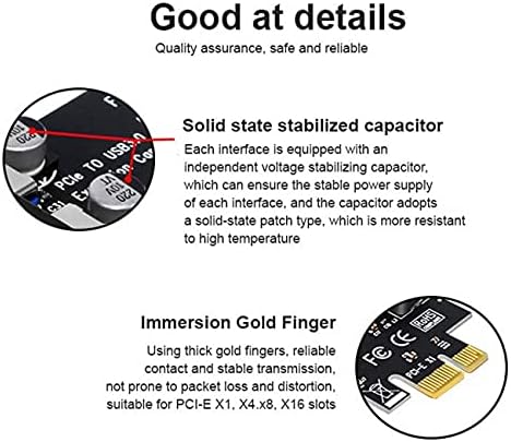NFHK 7 Ports PCI-E to USB 3.0 HUB PCI Express Expansion Card Adapter 5Gbps for Motherboard