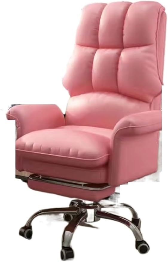 Gaming Chair Home Computer Chair Office Chair Gaming Chair Backrest Lifting Swivel Chair Comfortable Long Sitting Chair Sofa Seat Chair (Color : Pink Latex)