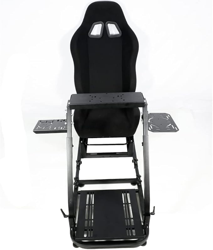 Flight Simulator Cockpit &amp Racing Simulator Cockpit Compatible for Logitech G27 G29 X52 for Thrustmaster Hotas Warthog Wheel Pedal Shifter Keyboard and Flight Stick Not Included