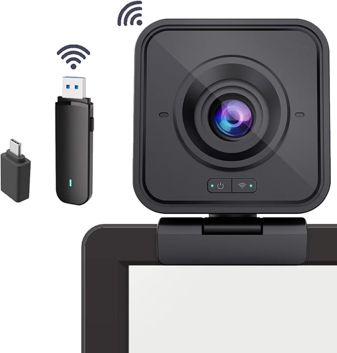 Project Telecom 1080p Wireless Webcam with Microphone – USB PC Camera for Laptop &amp Desktop Full HD Streaming Web Camera for Video Calls Zoom Remote Meetings – Plug &amp Play USB Web Cam