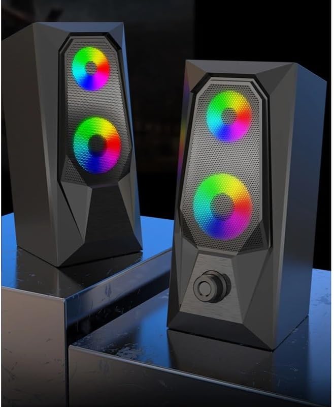 Luminous RGB Desktop Computer Audio Mini Laptop Speaker Multimedia Speakers