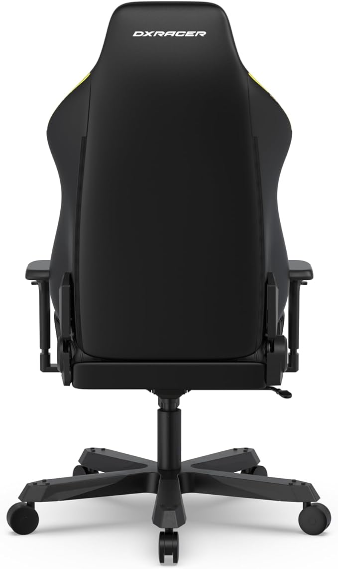 DXRacer Tank XXL Ergonomic Video Gaming Chair for Adults Office Reclining Computer Chair with Magnetic Head Pillow and Lumbar Support Racing Style Height Adjustable (EPU Leatherette Black Yellow)