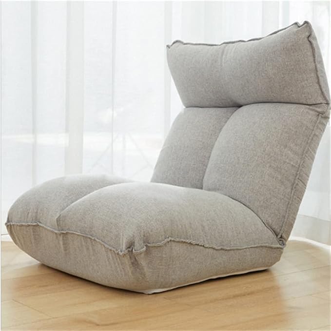 Office Chair Gaming Chair Computer Chair Lounge Chaise Backrest 14-Position Folding Lazy Recliner Upholstery Chair Adjustable Floor Chair for Window