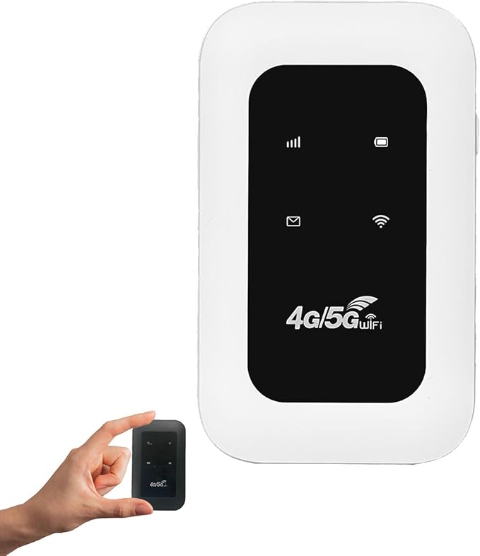 Convergek All-Network Portable WiFi Wireless Routers Mobile Network Hotspot | Power on and Use Travel Router Pocket Wi-Fi for Travel Business (White)