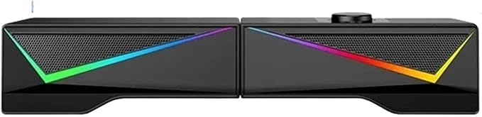 RGB Desktop Subwoofer Computer Speakers Separable Music Audio Wired PC Loudspeaker Stereo Surround