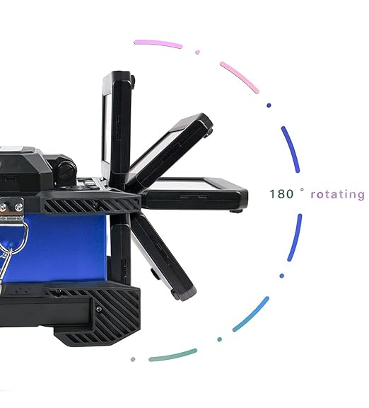 ORIENTEK T45 Optic Fiber Fusion Splicer+4.3 Inch Touch Screen Fiber Splicer 0.01dB Core Alignment Fusion Splicing Machine Empalmador de fusión de fibra SM MM Fiber Splicer with FC-30 Fiber Cleaver