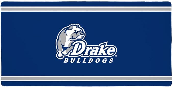 Drake University Bulldogs Primary Logo Stripes Large Gaming Mouse Pad Desk Mat with Stitched Edges Non-Slip Base for Gamer Home and Office 31.5 x 15.7
