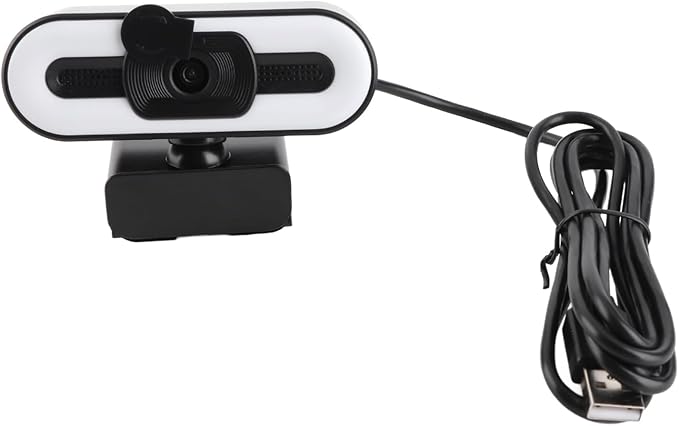 AYNEFY Webcam with Noise Suppression Microphone Live Streaming Webcam 4K 5MP HDR Image Quality Dimmable Lighting Plugandplay for Home Office Streaming