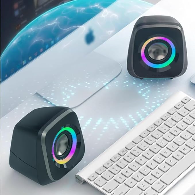 Small Speaker Computer Audio Desktop Gaming Laptop Wired Home