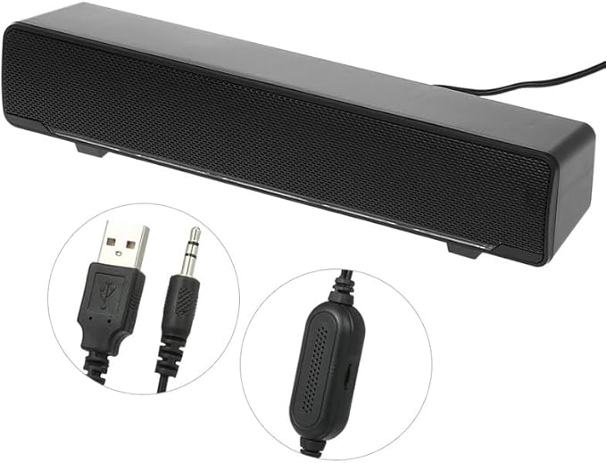 Wired Powerful Computer Speaker Bar Stereo Subwoofer Bass Surround Sound Box for PC Laptop Phone
