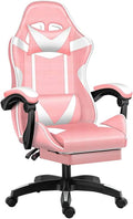 GIZNXBA Gaming Chair with Footrest Ergonomic Computer Chair Lumbar Support Backrest and Seat Height Adjustable Swivel Recliner Racing Office High-Back Game Chair (Color : /Pink)
