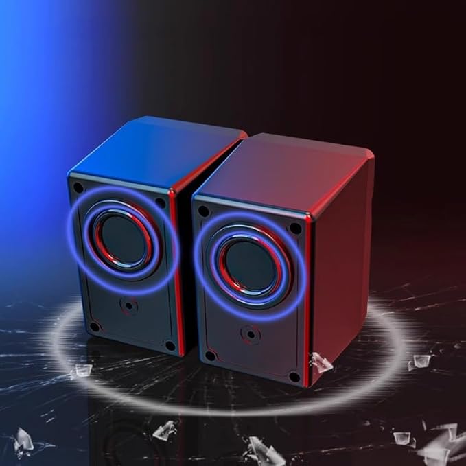 Computer Audio Desktop Mini Wired Small Speaker Laptop Small Home Multimedia Active Impact Speaker(E)