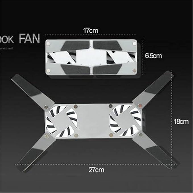 JSEIAJB Laptop Cooler Pad Stand Base Cooling Foldable Fan Portable Convenient Notebook Cooler Notebook Computer Accessories