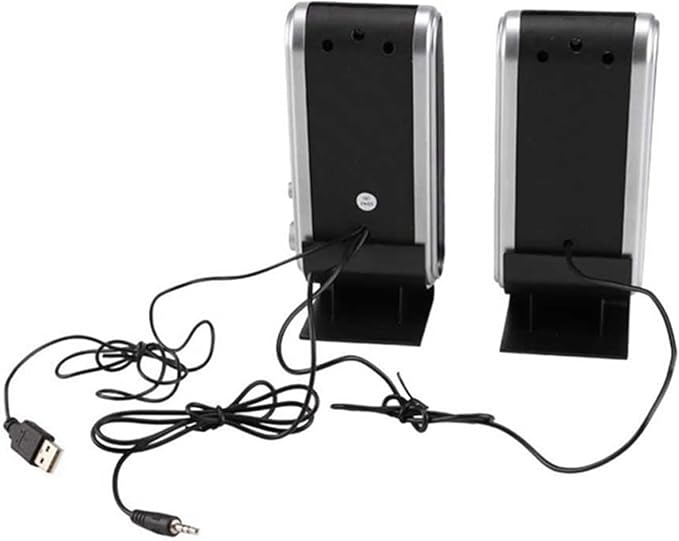 4 Pcs USB Computer Speakers Portable Speaker Stereo 3.5mm with Ear Jack for Desktop PC Laptop