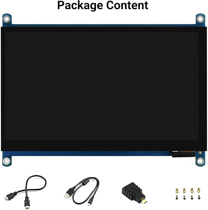 Waveshare 7inch QLED Quantum Dot Display Capacitive Touch Screen 1024×600 G+G Toughened Glass Panel Support Raspberry Pi 5/4B/3B/Zero/Zero W/Zero 2W/Pico/Pico W/Pico WH Jetson Nano/PC/Game Console