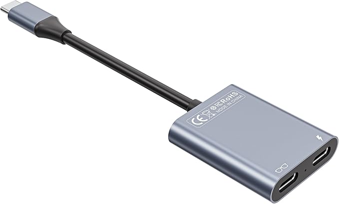USB-C to Glasses Charging Adapter Charge and Play Adapter with 100W PD Charging and 4K@60Hz Display Output for Switch (Not Switch 2) ROG Ally PS4/5 Xbox Mac mini Laptops &amp DP Alt Mode Devic