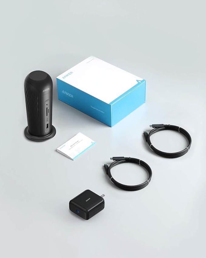Anker Docking Station PowerExpand 12-in-1 USB-C PD Media Dock 60W Power Delivery 4K HDMI and DP 1 USB-C&amp3 USB-A 3.0 Data Ports SD and TF Slots Gigabit Ethernet Audio