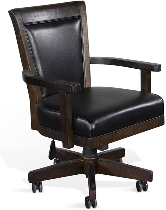 Sunny Designs Doe Valley Caster Poker Game Chair (Tobacco Leaf)