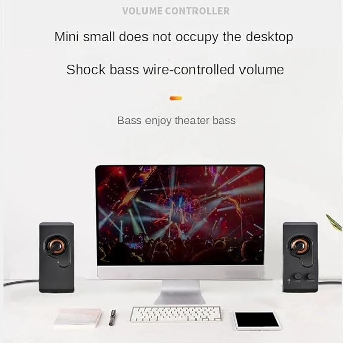 Multimedia Desktop 2.0 Small Speaker Laptop Mobile Phone Computer Stereo Outdoor Subwoofer Cable