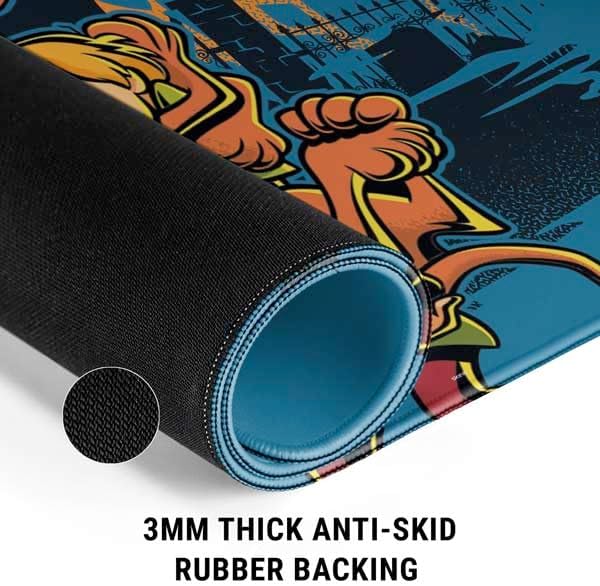 Skinit Medium Gaming Mouse Pad - Officially Licensed Beware of Dracula Design with Stitched Edges Waterproof Non-Slip Rubber Base Desk Mat for Keyboard &amp Mouse 17.7 x 15.75 inches