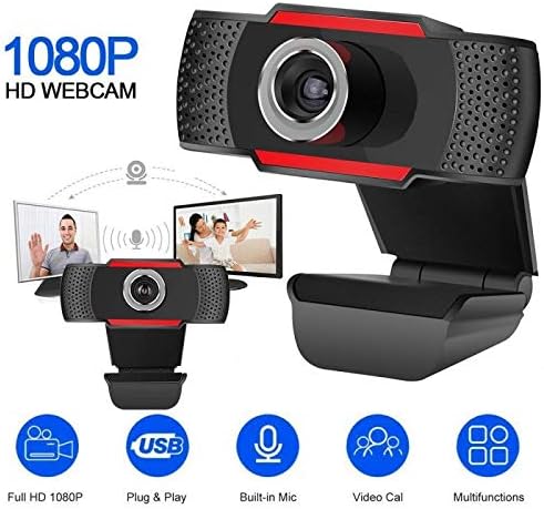 Computer Camera 1080P USB Camera Video Recording Web Camera with Microphone for PC Computer Webcam Rotatable 2.0 HD Webcam 1080P (Color : 720P)