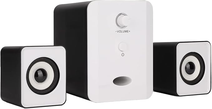 aqxreight USB Powered Desktop Speakers Computer Speakers with Subwoofer for PC Laptop Tablet Desktop Version Black White USB Powered Desktop SpeakerUSB Powered SpeakerComputer SpeakerUSB