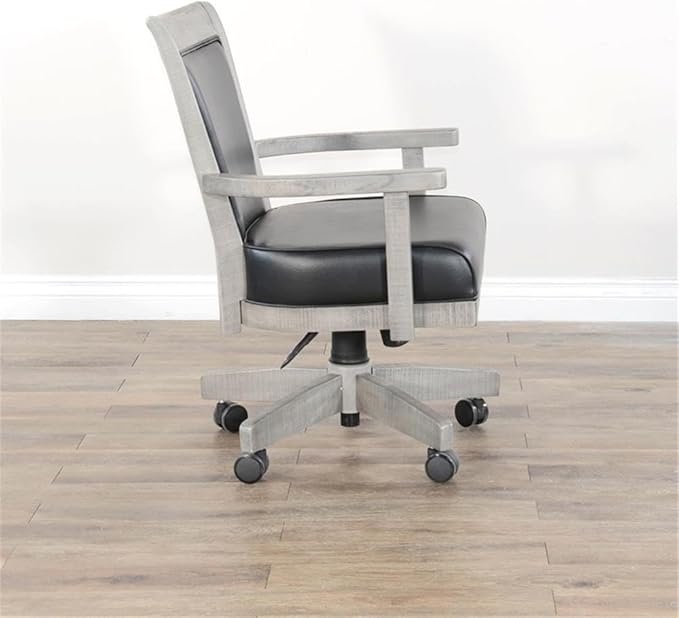 Sunny Designs Doe Valley Caster Poker Game Chair (Alpine Grey)