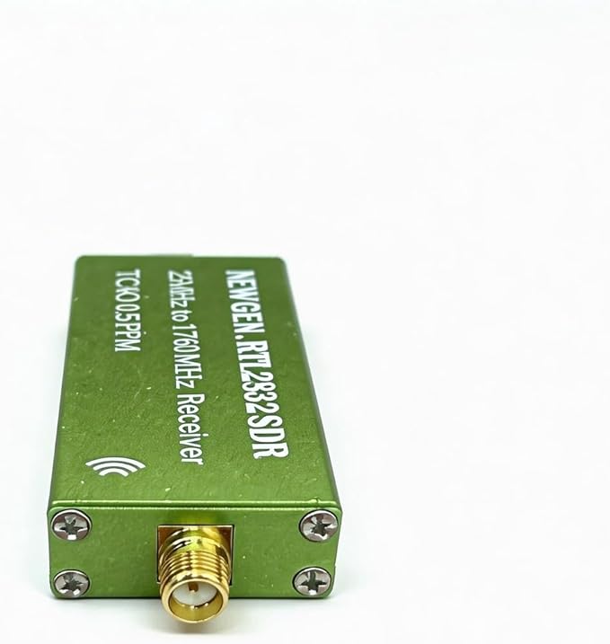 RTL-SDR RTL2832U R820T 1PPM TCXO HF BiasT SMA Software Defined Radio 25MHZ TO1760MHZ (Green)