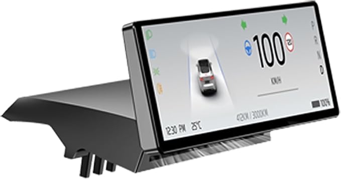 Head Up Display for Tesla Model 3 2017-2023 &amp Model Y 2019-20248.8 Touch Screen Instrument Cluster with CarPlay &amp Android Auto Real-Time Vehicle Info Display