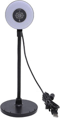Webcam with Light 5MP Autofocus USB Web Cam with Built in Mic HD Fill Light Bendable Rod for Streaming and Online Learning