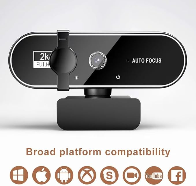 High-Definition 1080P/2K/4K USB Camera for Online Teaching Live Streaming &amp Video Calls - Plug-and-Play