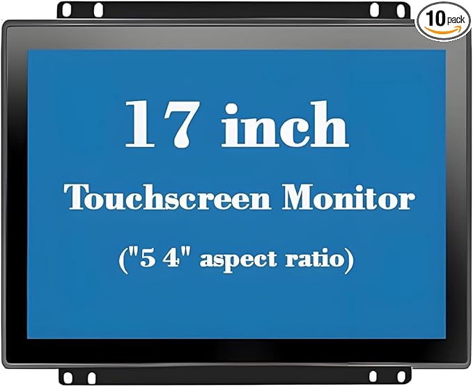 17 Inch Open Frame Capacitive Touchscreen Monitor1280x1024 Resolution 5:4 Aspect Ratio WaterproofVESA+Panel Mount for Kiosk Automation POSVendingHMI and Digital Signage 7x24h Work