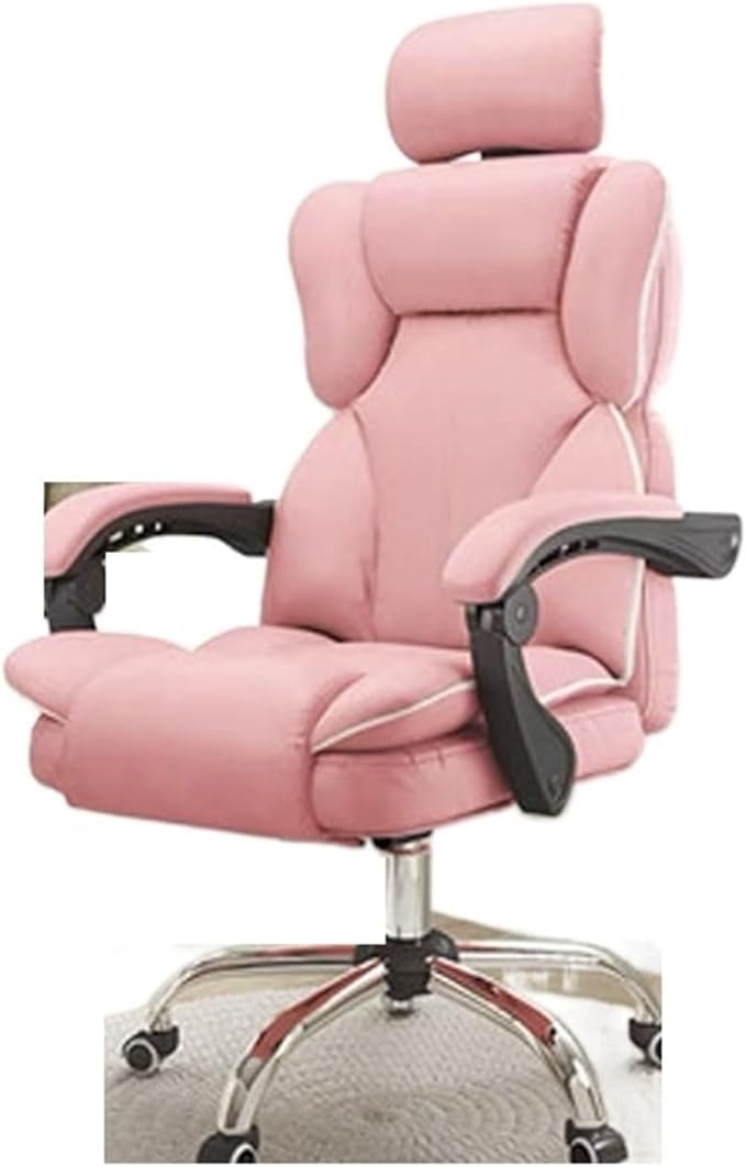 Computer Chair Office Chair Swivel Gaming Chair Computer Chair with Game Chairs Leather Seat for Office Chair Furniture Chair (Color : Black)