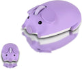 elec Space Cute Pig Design Wireless Mouse Dual Mode Bluetooth &amp USB Mouse Silent Operation Ergonomic Perfect for Laptops &amp PCs Ideal Gift for Animal Lovers and Family(Purple)
