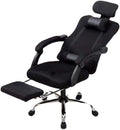 Ergonomic Office Gaming Chair PU Leather Reclining Chair with Footrest Headrest Lumbar Support 150° Backrest