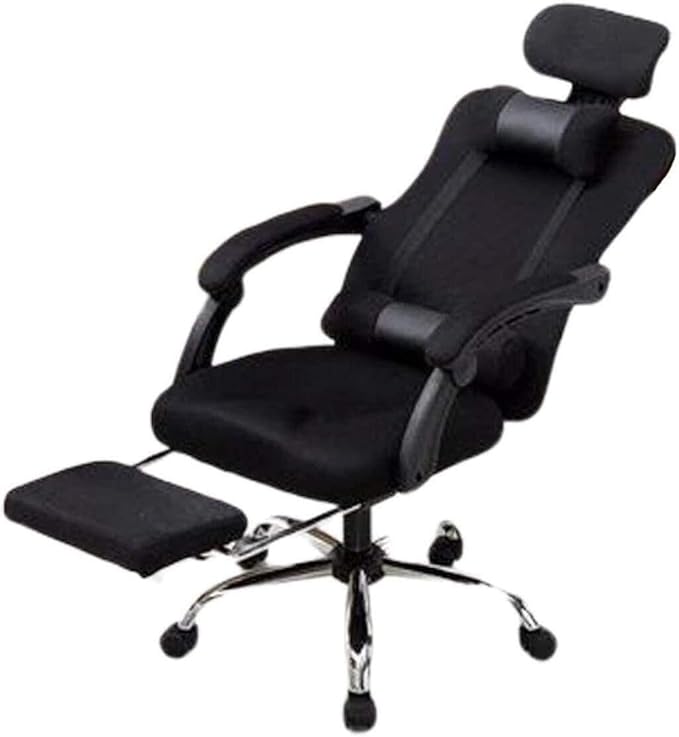 Ergonomic Office Gaming Chair PU Leather Reclining Chair with Footrest Headrest Lumbar Support 150° Backrest