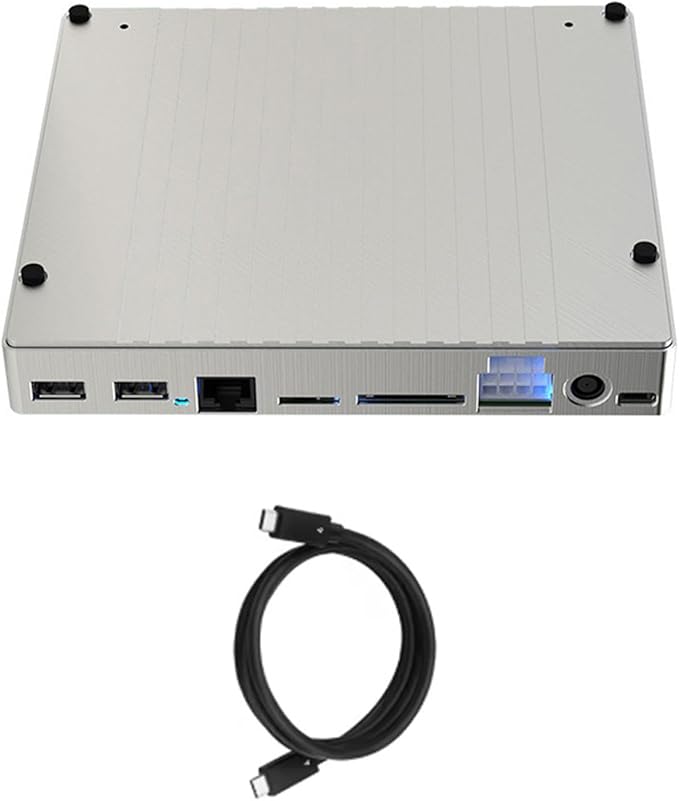 USB GPU Dock Graphics Card Extended Base Double PD100W Charging Port 24GBPS PCIE Metal Case PCIE Graphics Dock