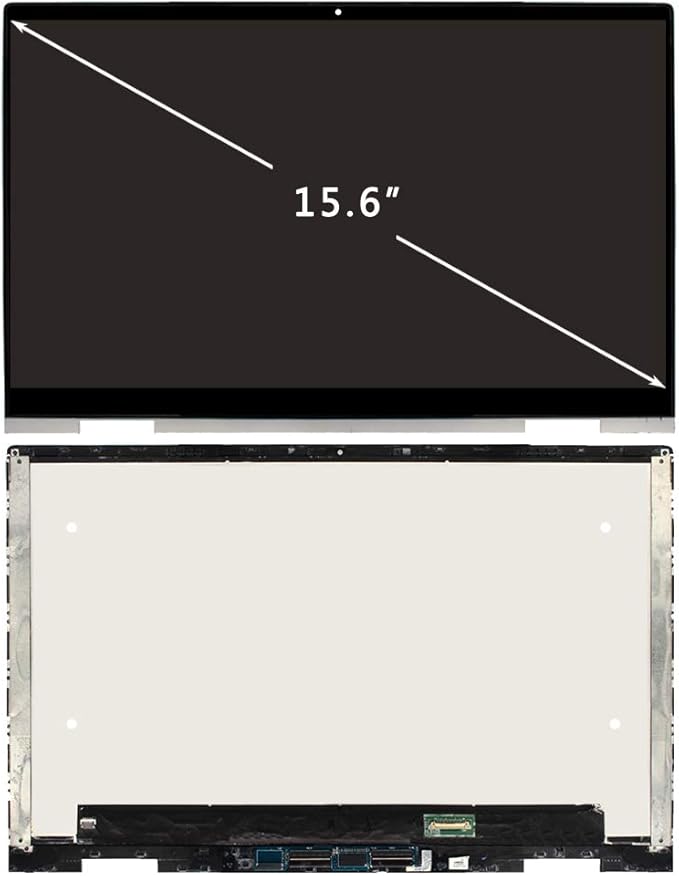 LCD Touch Screen Replacement L93180-001 L93181-001 L93182-001 L93183-001 L82481-440 for HP 15M-ED 15M-ED0013DX 15M-ED0023DX 15M-ED1013DX 15M-ED1023DX + Silver Bezel 15.6 1920x1080