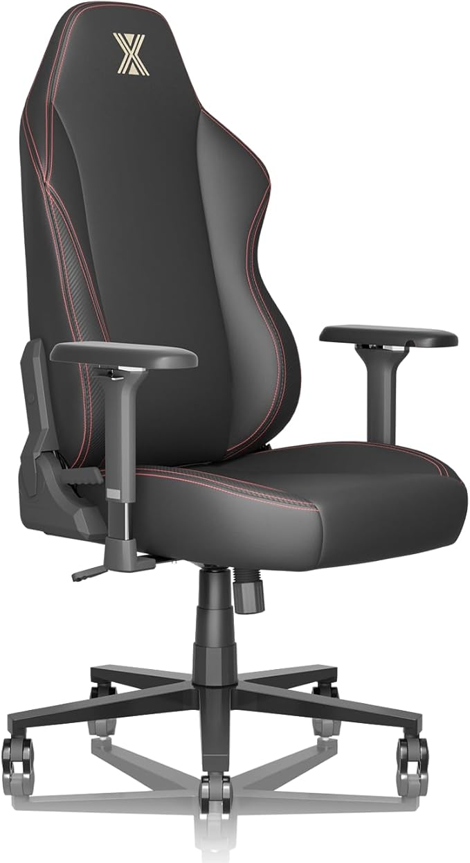 PC Gaming Chair Ergonomic Office Chair Desk Chair with Lumbar Support Flip Up Arms Headrest PU Leather Executive High Back Computer Chair for Adults Women Men (PU Black)