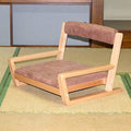 BTZHY Floor Chair Wooden Tatami Floor Chair with Backrest and Armrest Meditation Floor Chair Living Room Floor Chair Portable Japanese Legless Chair