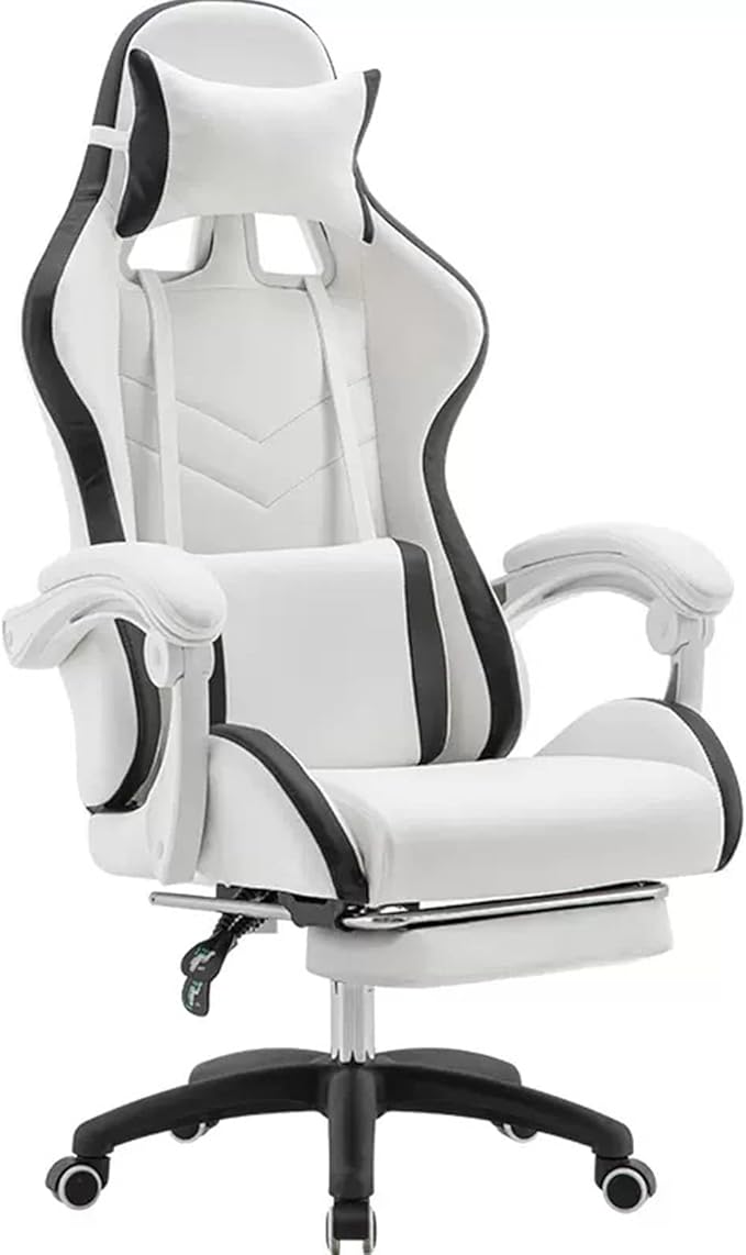 TBQATNTS Pink Girls Gaming ChairCinnamoroll Ergonomic Gaming Chair with FootrestAdjustable Head Pillow and Lumbar Support PC Computer ChairTeen Gaming Chair.Black