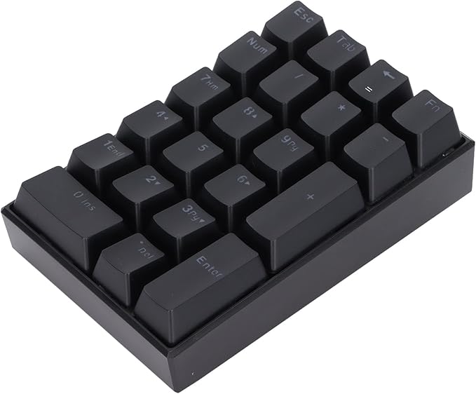 YOUTHINK Wired Gaming Keyboard Backlit Mechanical Keyboard 21 Keys LED for Computer Users ABS Black (Red Switch)