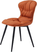 Adjustable Office Computer Chair with Armrest Dining Chairs Room Furniture Simple Back Chair Hotel Cafe(Orange)