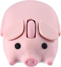 Cute Bluetooth Wireless Mouse with 2.4GHz USB Receiver Cartoon Pig Dual Mode Computer Mouse Silent Clicks Optical Mice for Laptops Mac iPad PC Chromebook Office Students Home Gift(Pink)