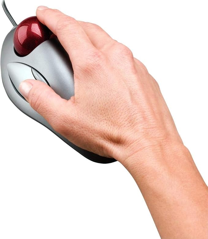 Logitech Trackman Marble Trackball Mouse - Wired USB Ergonomic Mouse for Computers with 4 Programmable Buttons