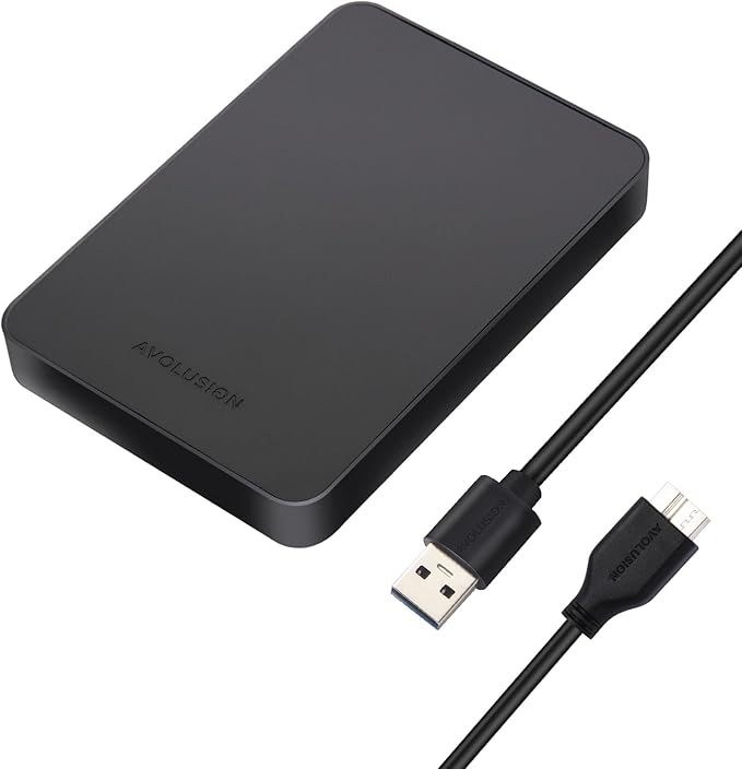 Avolusion Z2-S 1TB USB 3.0 Ultra Slim External Hard Drive/Pocket Drive (for Windows MacOS Xbox PlayStation) (Renewed)